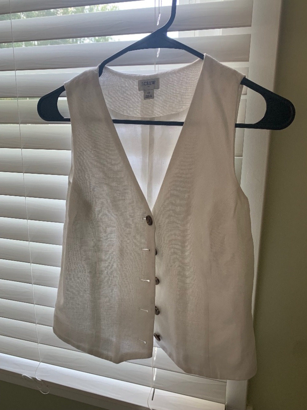 J Crew White Vest Size 0